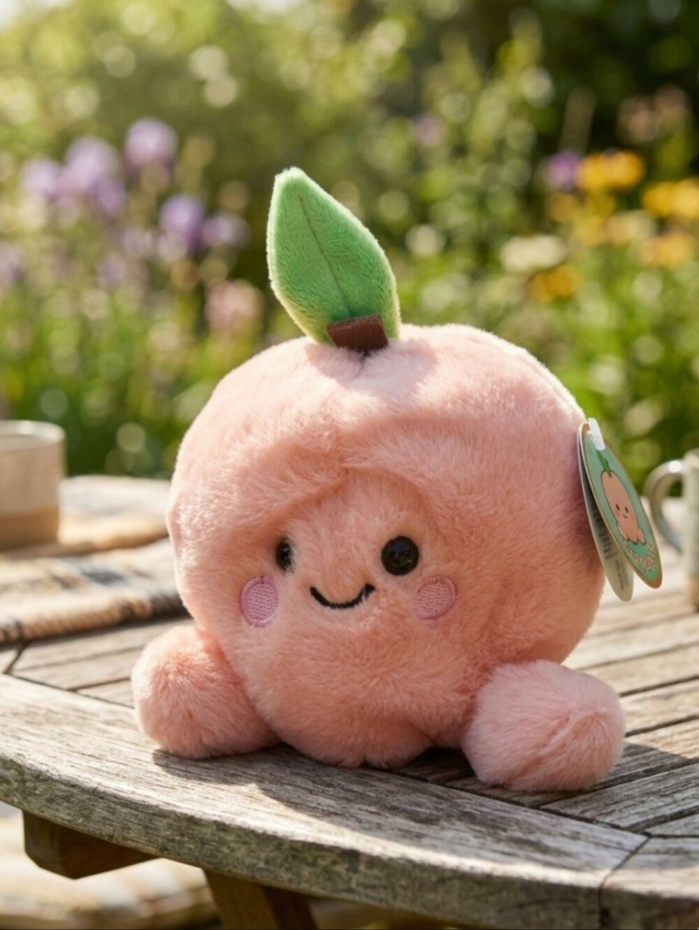 Palm Pal Plush Peach Character Soft Toy - Pink NWT